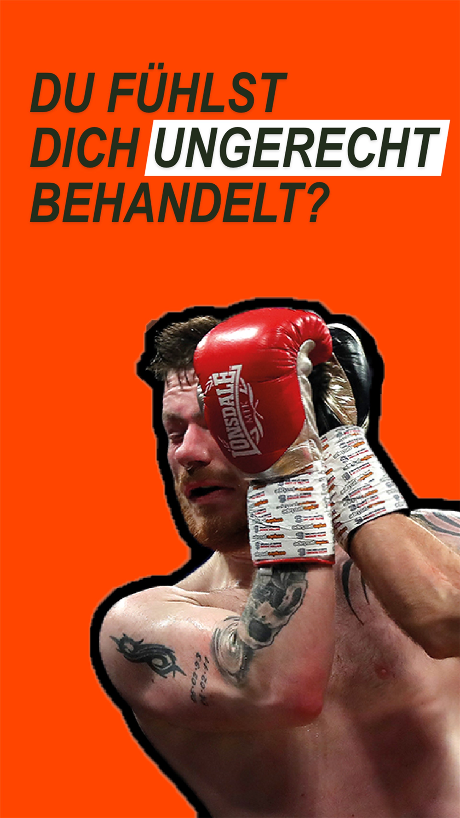 Illustration mit dem Text „Du fühlst dich ungesehen?“ auf rotem Hintergrund, Teil der Caritas-Kampagne #RadikalZugehört zur Sichtbarmachung jugendlicher Perspektiven.