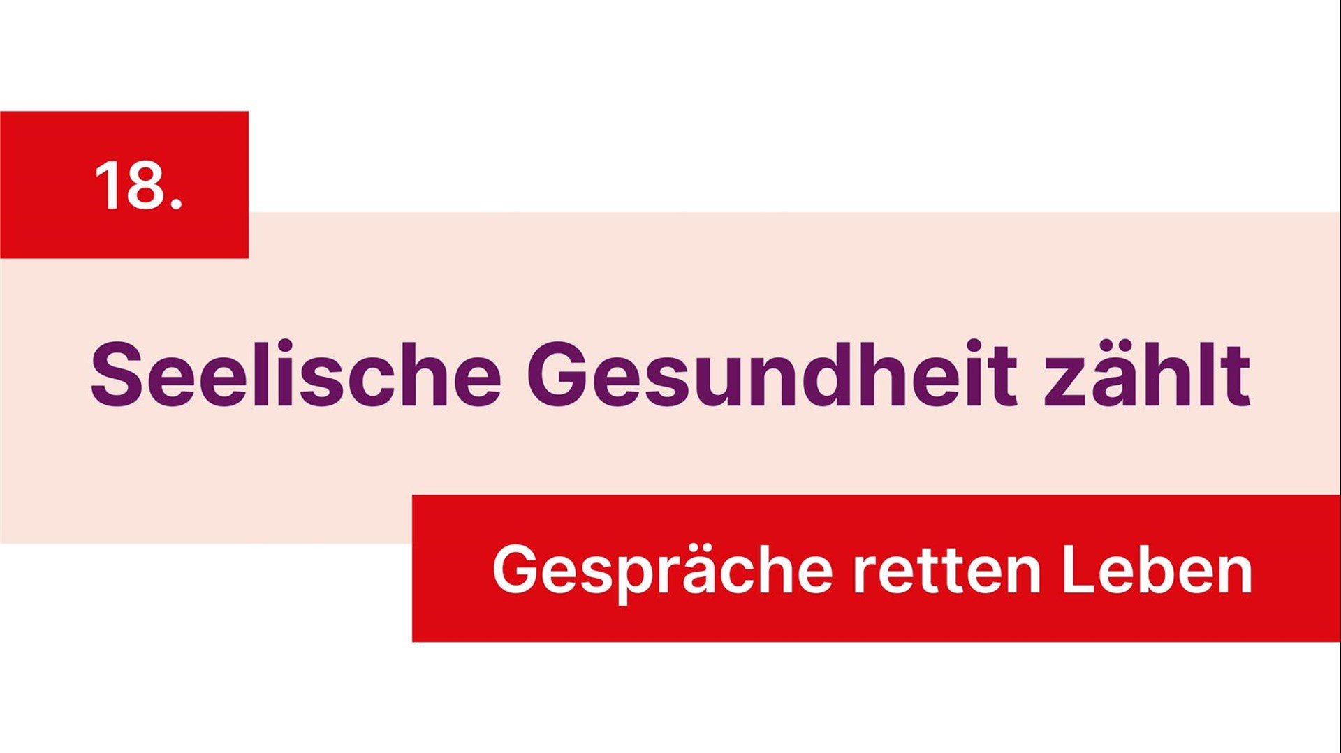 Bild mit Aufschrift Seelische Gesundheit zählt Gespräche retten Leben