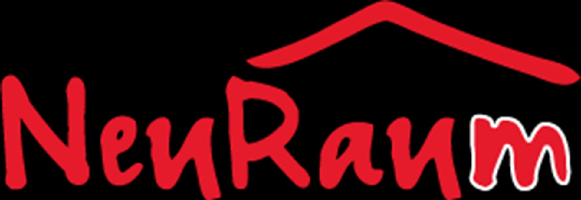 Schriftzug Neuraum mit Dach